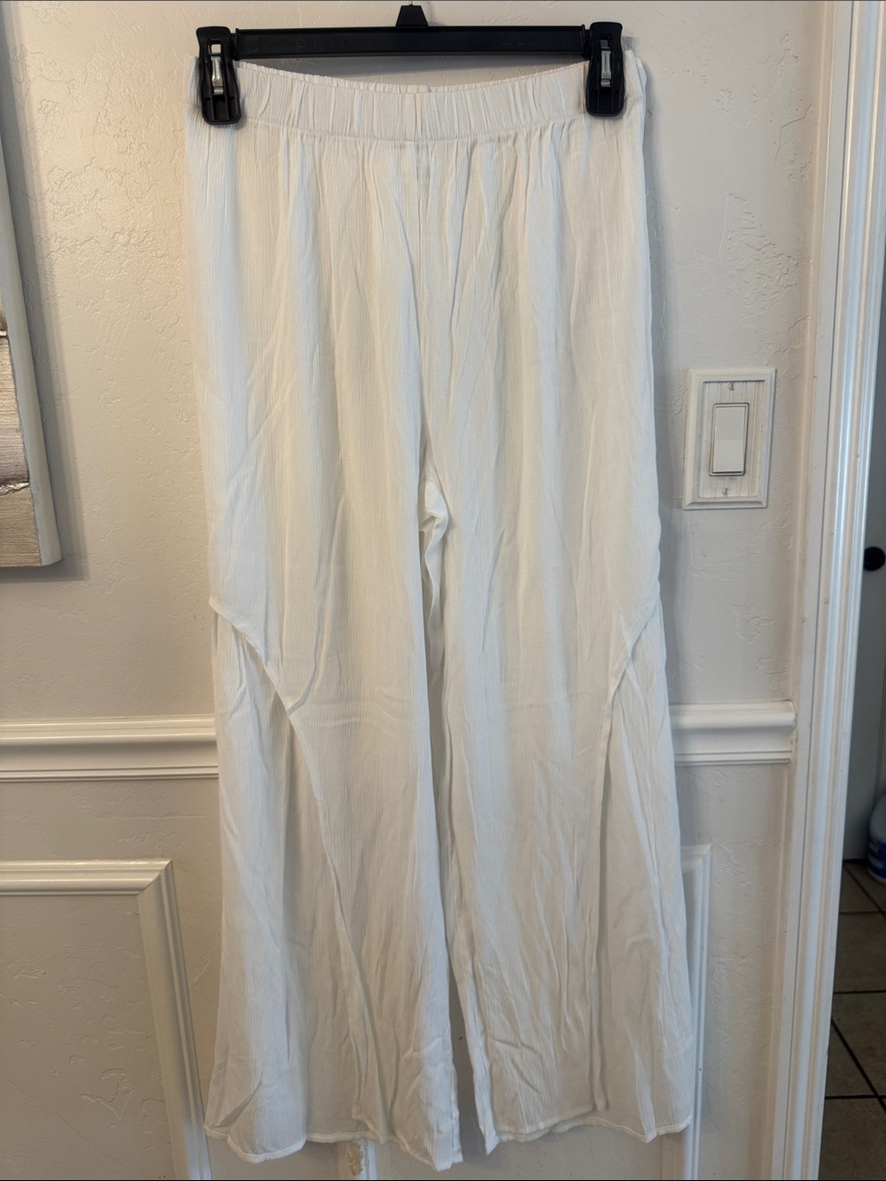 NWT Kona Sol White Wide-Leg Pull-On Pants